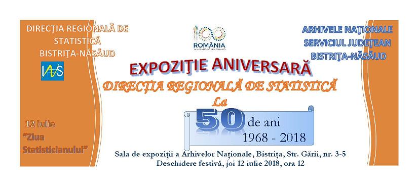 Ziua Statisticianului, Expoziție aniversară – Direcția Regională de Statistică Bistrița-Năsăud la 50 de ani